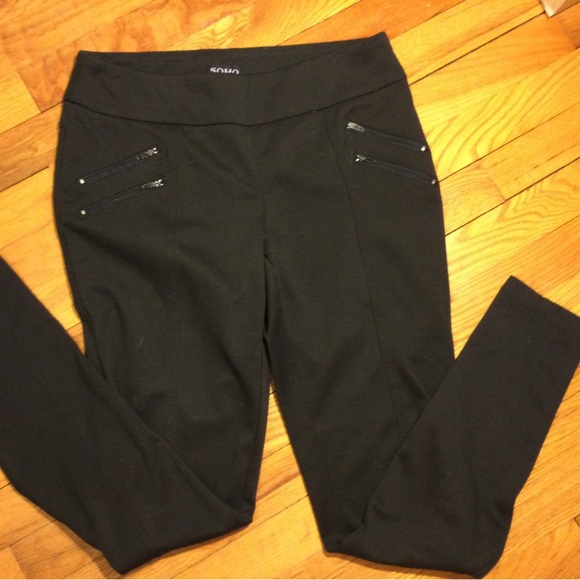 Soho Apparel Pants & Jumpsuits Soho Apparel Ltd Black Stretch Pull